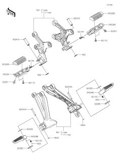 Kawasaki �J���T�L �������i 34028-0352 �X�e�b�v�AFR�ALH