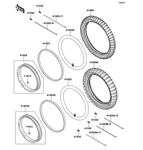 Kawasaki �J���T�L �������i 41030-0007 �X�|�[�N(�A�E�^)�ARR�ALH�A192MMX172D