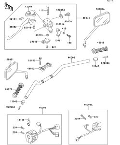 Kawasaki �J���T�L �������i 46091-1663 �n�E�W���O�A�b�V(�R���g���[��)�ARH
