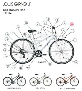 asahi (�A�T�q) �y4560285290900�z 175434000 LOUIS GARNEAU(���C�K�m) MULTIWAY27 BAA-Q (LG WHITE) �t�����g�L�����A (��C�p�[�c)