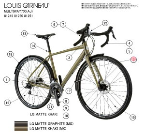 asahi (�A�T�q) �y4582590894727�z 96685000 LOUIS GARNEAU(���C�K�m) MULTIWAY 700 �t�����g�t�H�[�N (LG MATTE KHAKI) (��C�p�[�c)