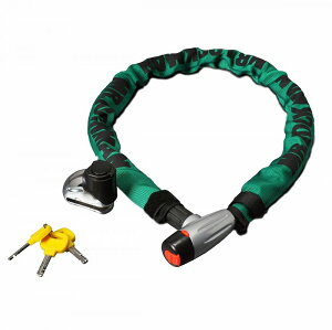 【ミスターロックマン】 【4543781111085】ミスターロックマン ML-110 リンク&ディスク 900mm GR* グリーン 盗難防止 チェーンロック バイク 頑丈 7701ML110GR900