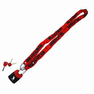 【ミスターロックマン】 【4543781123804】ミスターロックマン MLCLS ストロング8チェン 8x2000 RD 盗難防止 チェーンロック レッド 赤 バイク 7701MLCLS82000RD