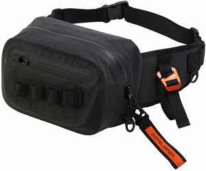 【ドッペルギャンガー】 【4589946145649】ターポリンウエストバッグ 黒 ブラック DBT600-BK IPX6 防水ファスナー 折りたたみ ドリンクホルダー グローブホルダー付属 DOPPELGANGER DBT600-BK