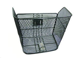 【送料無料】【センタン】 【4973291483653】前カゴ メッシュDA型 大 金具付き フロントバスケット 自転車用 大容量 【295×370×255mm】