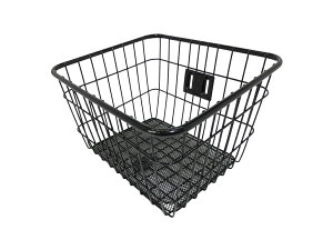 【送料無料】【丸八工機】 【4973291484230】前カゴ 落ちないくん 角型パイプ 金具付 自転車用 フロントバスケット 【底メッシュ構造】