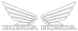 【定形外】【Honda (ホンダ)】 0SYWG-D9P-W11 　NEW ウイングデカール 11cm　パールホワイト