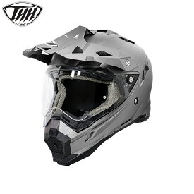 【THH】 インナーサンバイザー装備　オフロードヘルメット　TX-28 マットフロストグレー モトクロス 全排気量対応