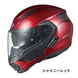 【OGK KABUTO】 【4966094596019】RYUKI (リュウキ) シャイニーレッド Lサイズ (59-60) バイク用システムヘルメット オージーケーカブト フルフェイス