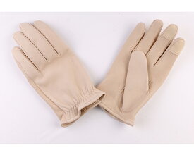 【DIN MARKET】 【4589975582132】GMG-07 DEER SKIN GLOVE ショートリスト アイボリー Lサイズ