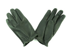 【DIN MARKET】 【4589975582262】GMG-07 DEER SKIN GLOVE ショートリスト グリーン Sサイズ