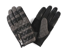 【DIN MARKET】 【4589975582750】GMG-09 COW HIDE GLOVE チャコールグレー&ブラック Mサイズ