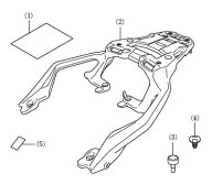 【Honda(ホンダ)】 X-ADV リアキャリア シルバー アルミ製 08L74-MKT-D00ZC