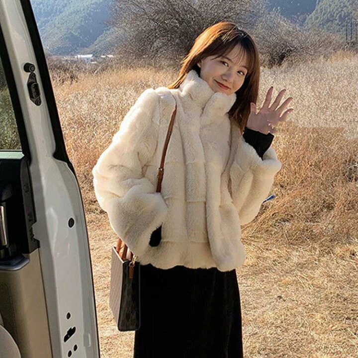 楽天市場】ファーコート エコファー コート ふわふわ もこもこ  