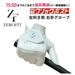 【左利き用/右手】 イオンスポーツ ゼロフィット インスパイラル ゴルフグローブ ZEROFIT INSPIRAL GLOVES ホワイト/ブラック【15:00までの当日発送/クリックポスト】クリスマス 年末セール 初売り