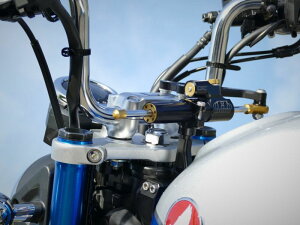 HYPERPRO ハイパープロ ステアリングダンパーステー CNCステアリングダンパーステー 75mm/TYPE-3 ブラック MONKEY125(ABS) '18-'22