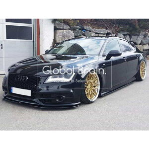 アウディ A7 Sライン 前期 フロント リップ スポイラー V1/ audi スプリッター ディフューザー エアロ パーツ カスタム チューン