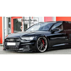 アウディ A6 C8 F2 Sライン - フロント スプリッター スポイラー + ウイングレット / スプリッター ディフューザー エアロ パーツ ingo noak