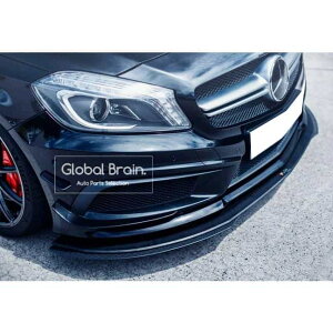 メルセデスベンツ Aクラス W176 A45 AMG / スポーツ 前期 - フロント リップスポイラー用 エクステンション / スプリッター ディフューザー エアロ パーツ flow design