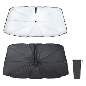 セイワ(SEIWA)車内用品 サンシェード ワンタッチ傘サンシェード Lサイズ(W1430mm×H820mm) Z117 シャフトレス 折りたたみ日よけ チタン銀コーティング 紫外線カット率99.9%日本メーカー製 カー用品