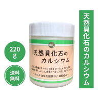 天然貝化石のカルシウム 220g 炭酸カルシウム カルシウム 粉末 貝化石 サプリメント 健康食品 健康補助食…
