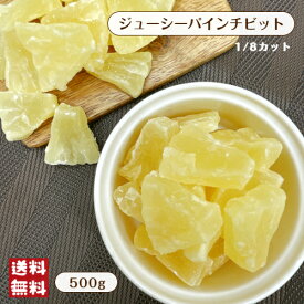 ジューシーパイン チビット 500g ドライフルーツ チャック付保存袋 保存食 パイナップル ドライパイン 南国フルーツ ジューシー おやつ ヨーグルト メール便 送料無料