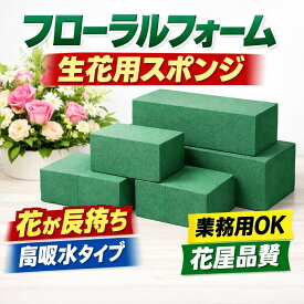 フローラルフォーム 20個セット 生花スポンジ 花資材 フラワーアレンジメント 吸水スポンジ フラワーオアシス 生花用スポンジ 花屋 業務用 フラワースポンジ 高吸水 花材 大容量
