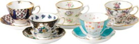 ROYAL ALBERT 100 イヤー 5ピース カップ アンド ソーサー セット / 100 years 5-piece cup and saucer set (1900-1940)