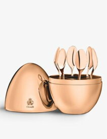 CHRISTOFLE ムードエスプレッソ ローズゴールドプレーテッド スプーン イン ローズプレーテッド エッグ 6本セット Mood Espresso rose-gold plated spoons in rose gold-plated egg set of six