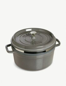 STAUB ラウンド キャストアイロン ココット ウィズ スチーマー Round cast iron cocotte with steamer #GREY