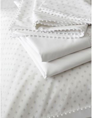 THE 送料無料限定セール中 WHITE COMPANY アビニョン プリント コットン ダブル デュベカバー GREY duvet double #WHITE cotton Avignon printed 格安店 cover