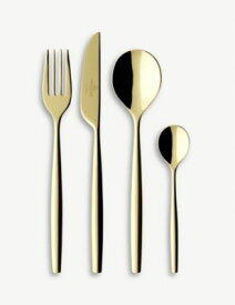 VILLEROY & BOCH メトロシック ドアー ゴールドプレーテッド ステンレススチール 70ピース カトラリーセット MetroChic d'Or gold-plated stainless steel 70-piece cutlery set #GOLD