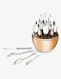 CHRISTOFLE ムード 18ct ローズゴールド アンド シルバープレーテッド ステンレススチール カトラリー 24本セット Mood 18ct rose-gold and silver-plated stainless-steel cutlery set of 24