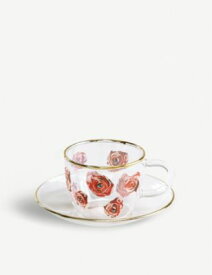 SELETTI セレッティウェアーズトイレットペーパーローズ プリント グラス コーヒー セット Seletti wears TOILETPAPER Roses printed glass coffee set