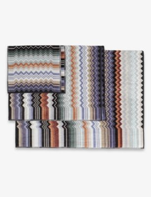 MISSONI HOME ジアコモ ジオメトリックパターン コットン 人気のファッションブランド！ タオル 5枚セット Giacomo geometric-pattern #MULTI-COLOURED set towels cotton five of おトク
