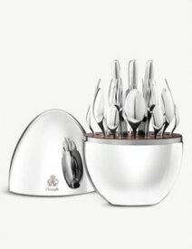 CHRISTOFLE ムード シルバープレーテッド ステンレススチール カトラリーセット 24本セット MOOD silver-plated stainless steel cutlery set of 24
