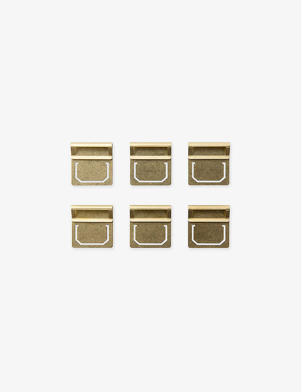 【50％OFF】 STONE MARKETING ロゴエングレイブ 12個セット ブラス インデックス クリップ Logo-engraved set of 12 brass index clips クリップ・結束用具