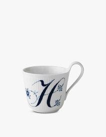 ROYAL COPENHAGEN アルファベット H ハンドプリント ポーセレイン マグ 330ml Alphabet H hand-painted porcelain mug 330ml