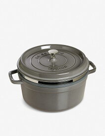 STAUB ラウンド キャストアイロン ココット ウィズ スチーマー Round cast iron cocotte with steamer #GREY