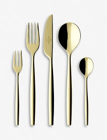 VILLEROY & BOCH メトロシック ドール ゴールドプレート ステンレススチール 30ピース カトラリーセット MetroChic d'Or gold-plated stainless steel 30-piece cutlery set #GOLD