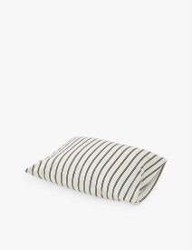 TEKLA ストライプ オーガニックコットン 枕カバー 50cm x 70cm Stripe organic-cotton pillowcase BEIGE hopper stripes