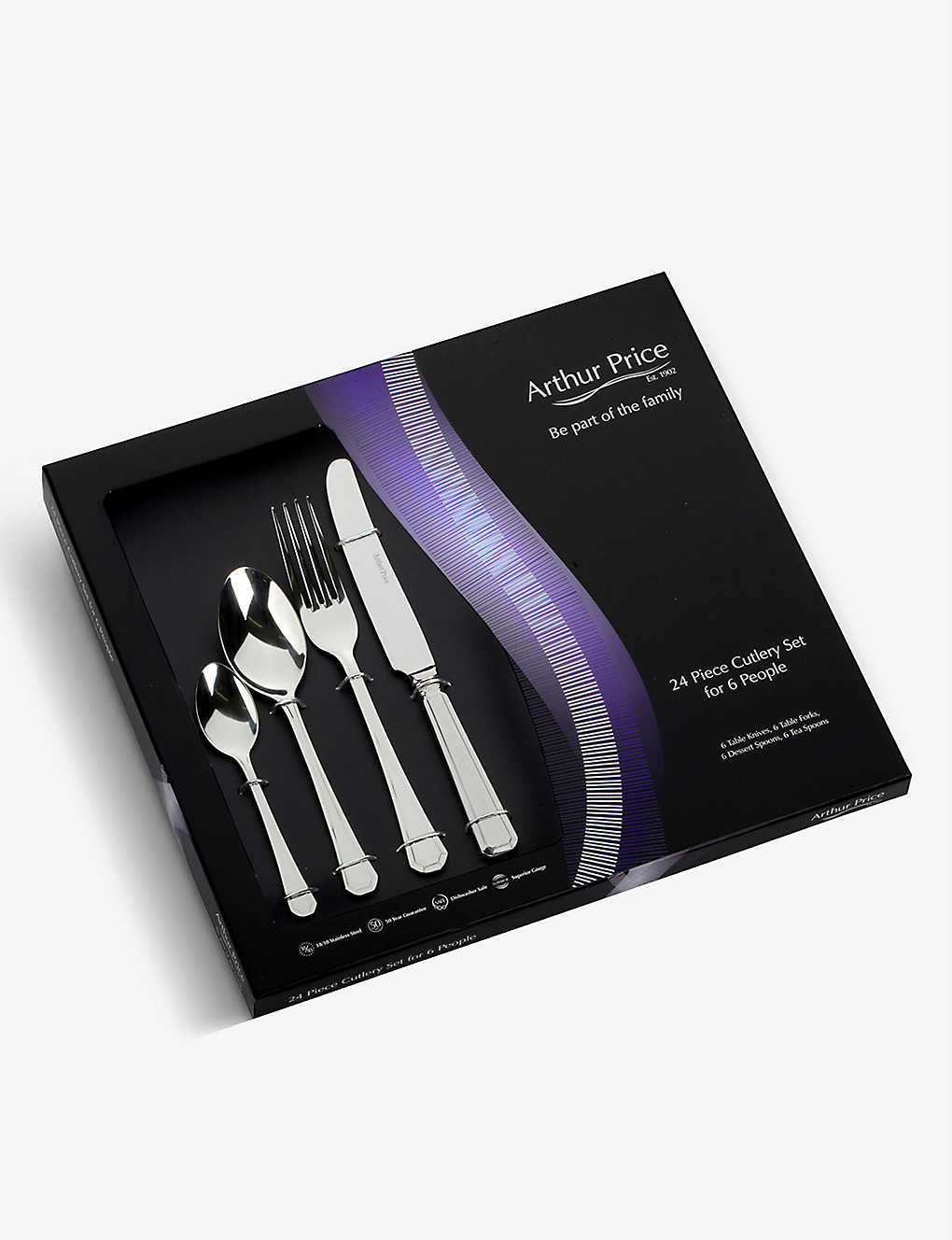 新しいブランドARTHUR PRICE グリーシャン stainless for Grecian 24ピース cutlery ステンレススチール  set カトラリー6セット 24-piece steel six 箸・カトラリー