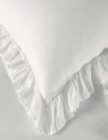 THE WHITE COMPANY カラ ラッフルトリム リネン&ヘンプブレンド エンペラー デューベイカバー Kara ruffled-trimmed linen and hemp-blend emperor duvet cover WHITE