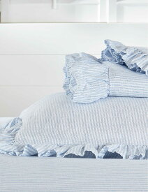 THE WHITE COMPANY カラ ストライプ リネンブレンド キング デューベイカバー Kara striped linen-blend king duvet cover WHITE/BLUE