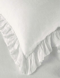 THE WHITE COMPANY カラ ラッフルトリム リネン&ヘンプブレンド ダブル デューベイカバー Kara ruffled-trimmed linen and hemp-blend double duvet cover WHITE