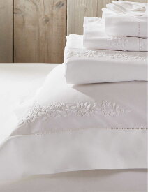 THE WHITE COMPANY アデリン エンブロイダード コットン スーパーキング オックスフォード ピローケース 90×50cm Adeline embroidered cotton super king Oxford pillowcase 90cm x 50cm WHITE