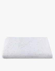 THE LITTLE WHITE COMPANY ハートプリント コットン ダブル フィテッドシーツ 140×190cm Heart-print cotton double fitted sheet 140cm x 190cm PINK