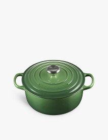 LE CREUSET シグネチャー ラウンド キャストアイアン キャセロールディッシュ 24cm Signature round cast-iron casserole dish 24cm BAMBOO GREEN