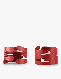 ALESSI バーク リング スチール ナプキンホルダー 2個セット Bark ring steel napkin holders set of two NOCOLOR