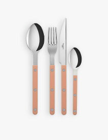 SABRE ビストロ ステンレススチール&チーク カトラリー4セット Bistrot stainless-steel and teak cutlery set of four NUDE PINK